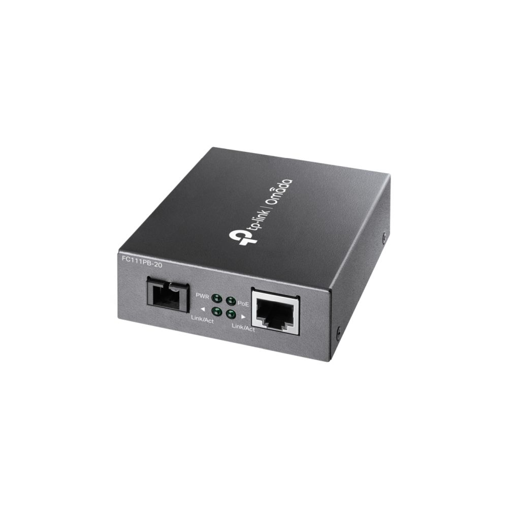 10/100 Mbps RJ45 to 100 Mbps Single-mode SC  WDM Bi-Directional Fiber Converter With 1-Port PoE