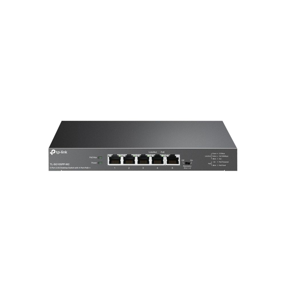 5-Port 2.5G Desktop Switch with 4-Port PoE++ 5-Port 2.5G Desktop Switch with 4-Port PoE++
