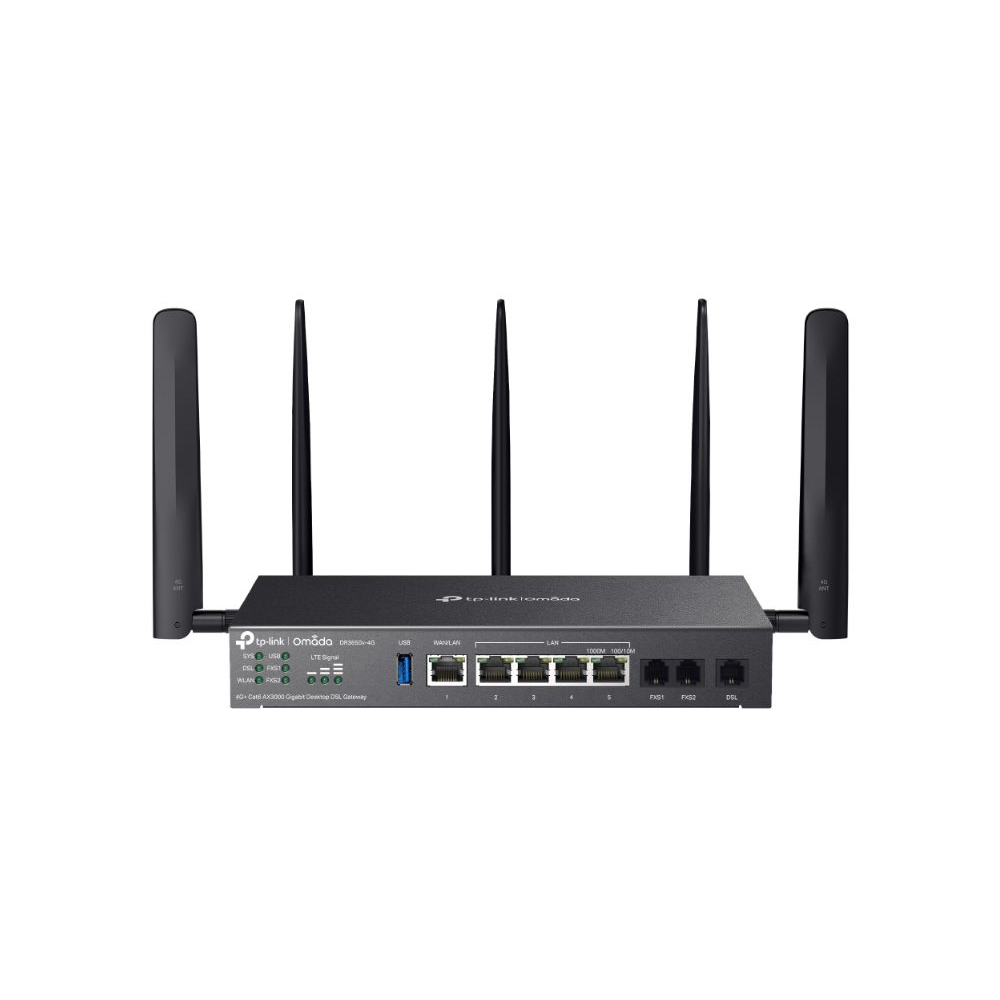 Omada 4G+ Cat6 AX3000 Wi-Fi 6 Gigabit Desktop Desktop DSL Gateway