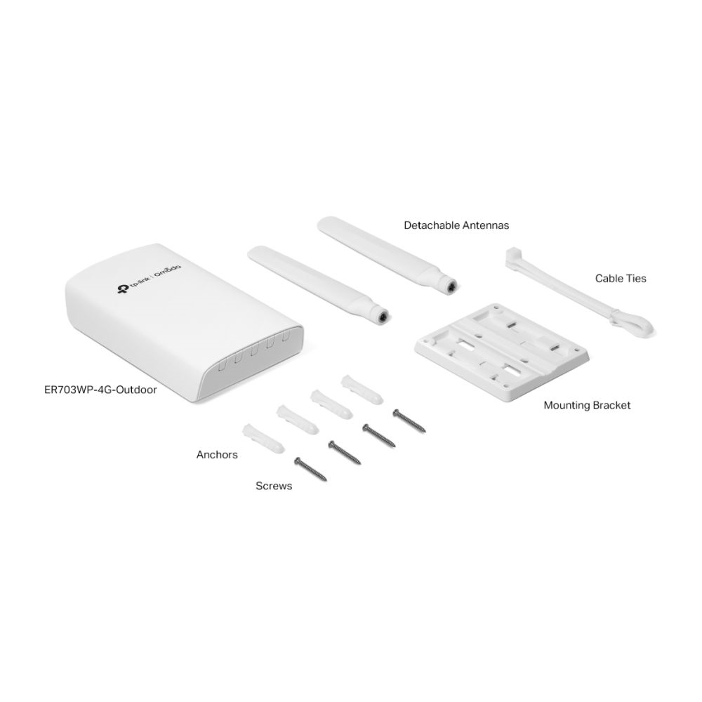 Omada 4G+ Cat6 AX3000 Wi-Fi 6 Outdoor/ Indoor Gateway Omada 4G+ Cat6 AX3000 Wi-Fi 6 Outdoor/ Indoor Gateway