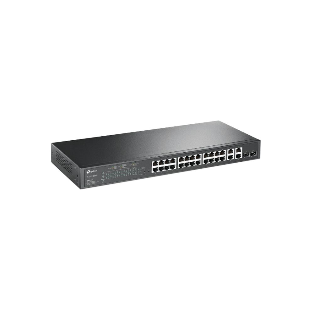 Omada - JetStream 24-Port 10/100 Mbps + 4-Port Gigabit  Smart Switch with 24-Port PoE+