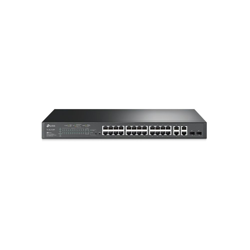 Omada - JetStream 24-Port 10/100 Mbps + 4-Port Gigabit  Smart Switch with 24-Port PoE+