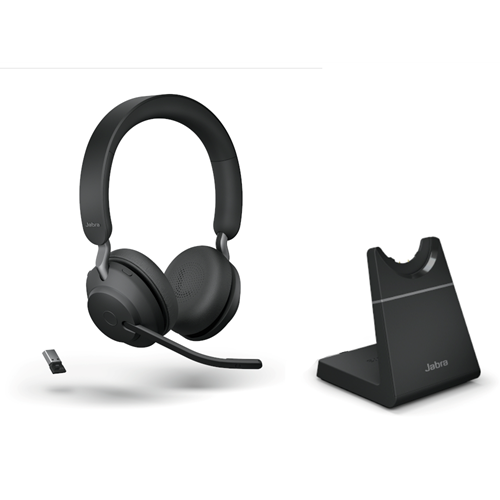 Jabra Evolve2 65 Link380a MS Stereo Stand Black Jabra Evolve2 65 Link380a MS Stereo Stand Black