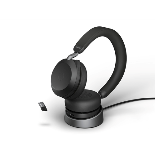Jabra Evolve2 75 Link380a UC Stereo Stand Black
