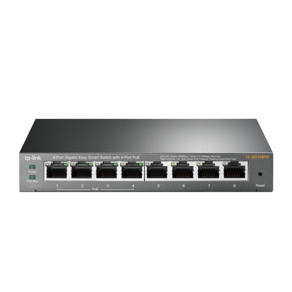 8-Port Gigabit Easy Smart Switch with 4-Port PoE 8-Port Gigabit Easy Smart Switch with 4-Port PoE